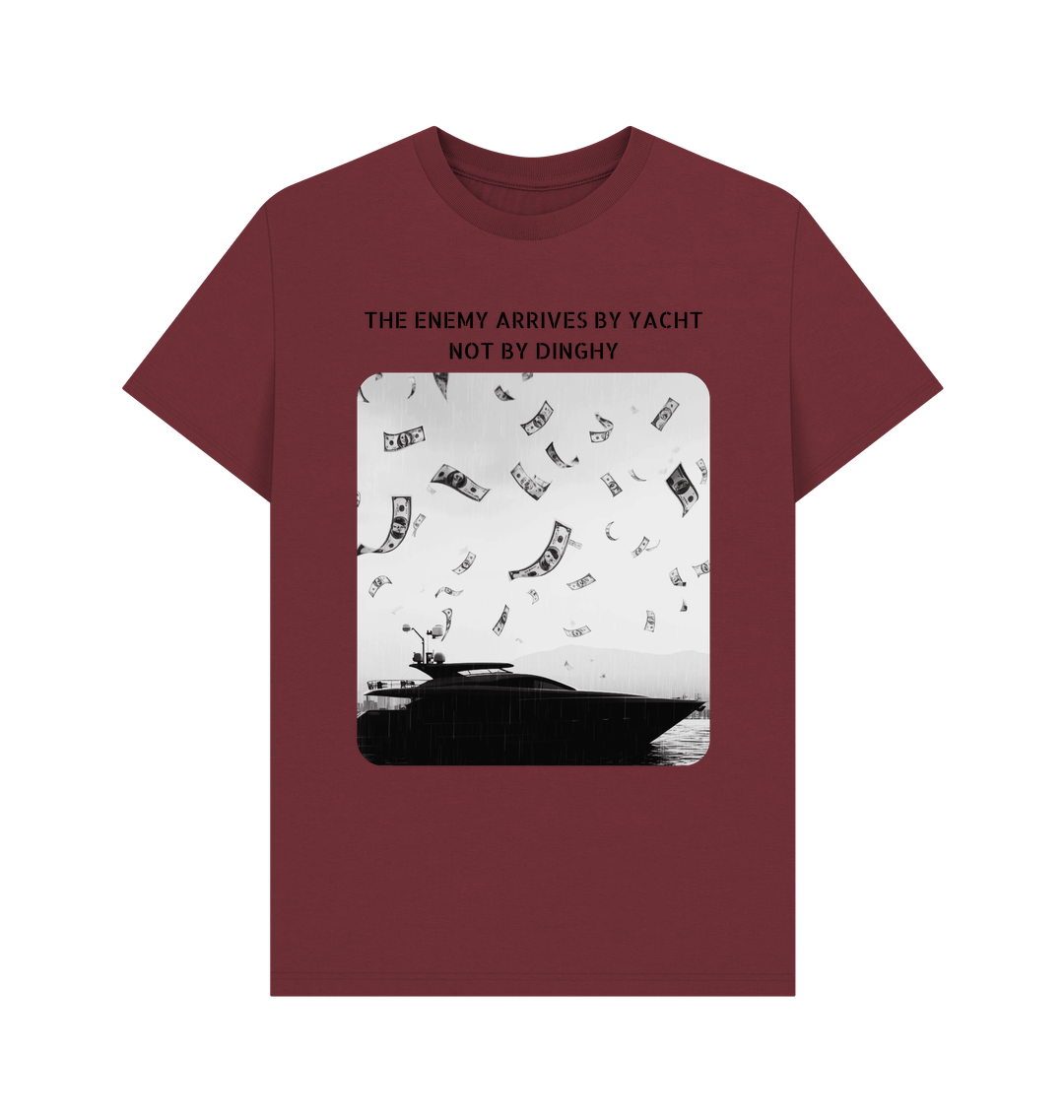 Red Wine Printed T-shirt Front