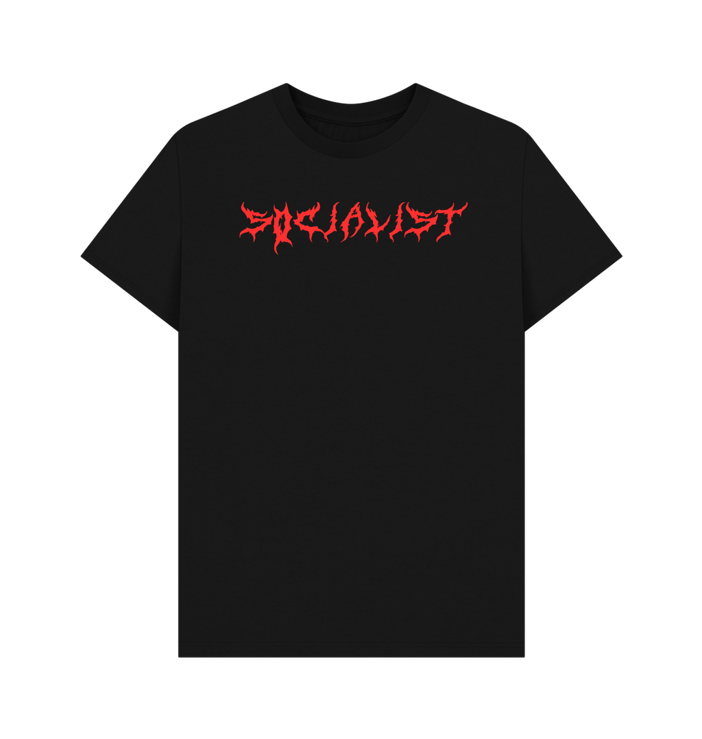 Black Printed T-shirt Front