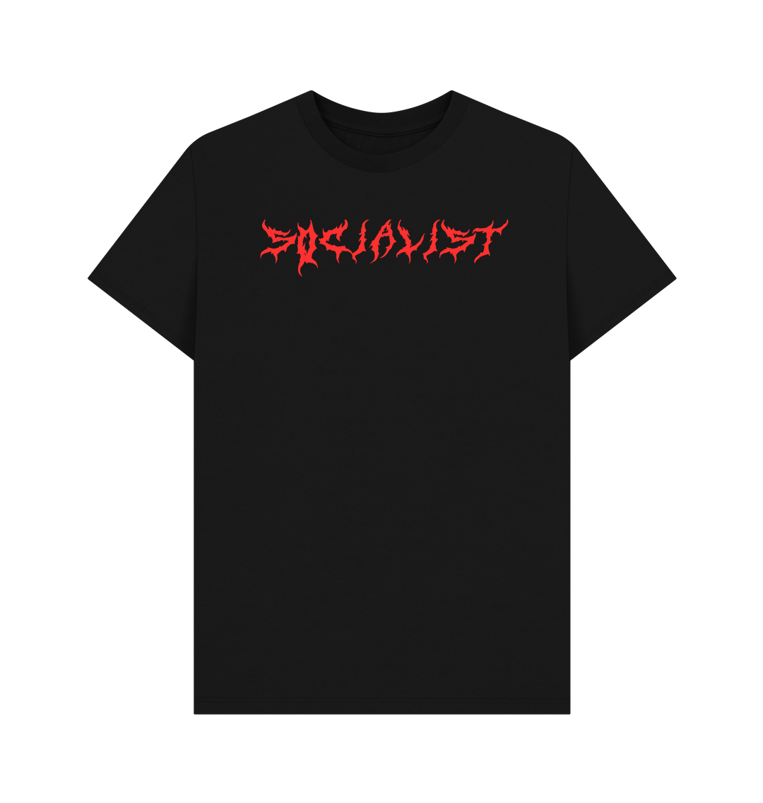 Black Printed T-shirt Front