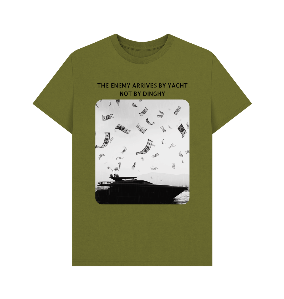 Moss Green Printed T-shirt Front