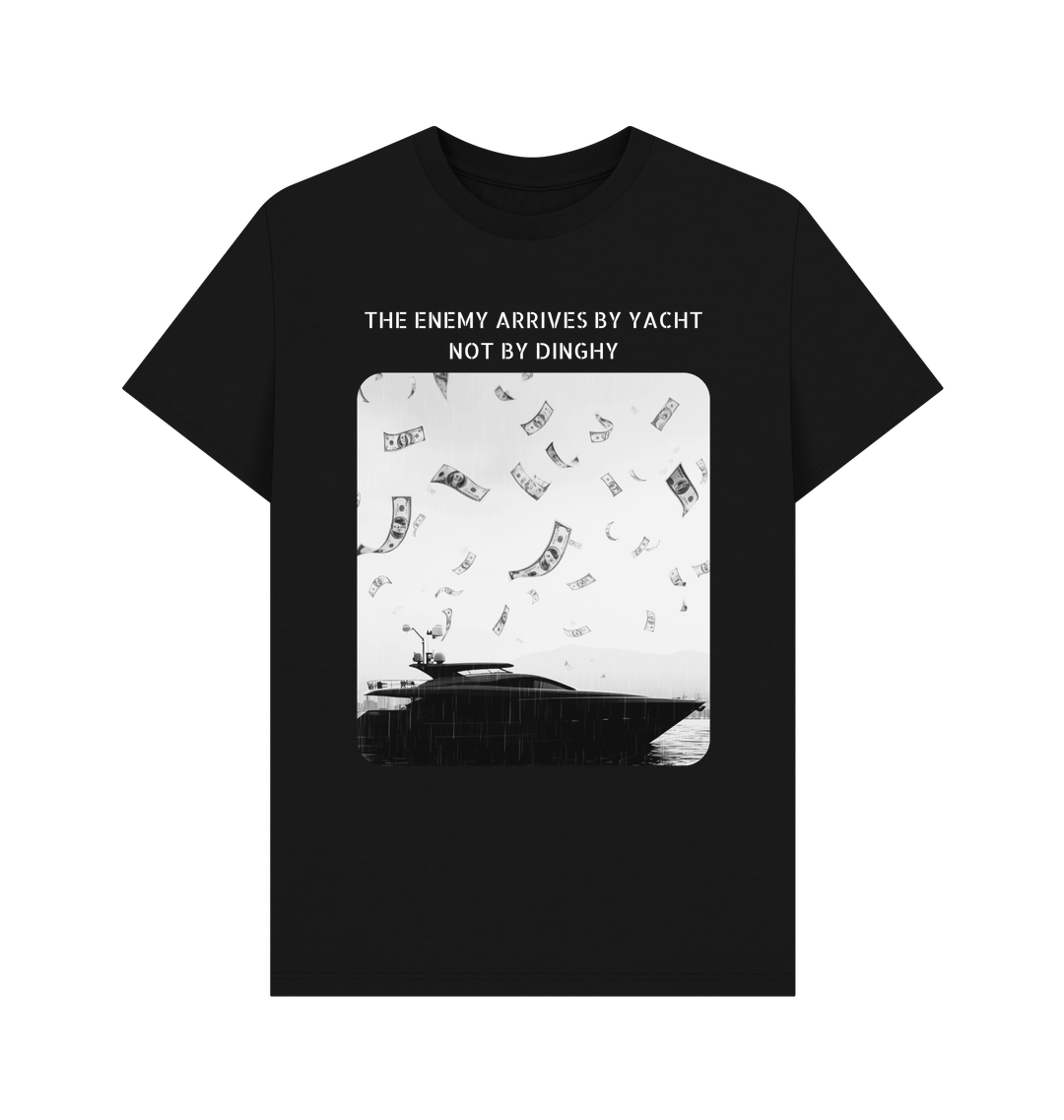 Black Printed T-shirt Front