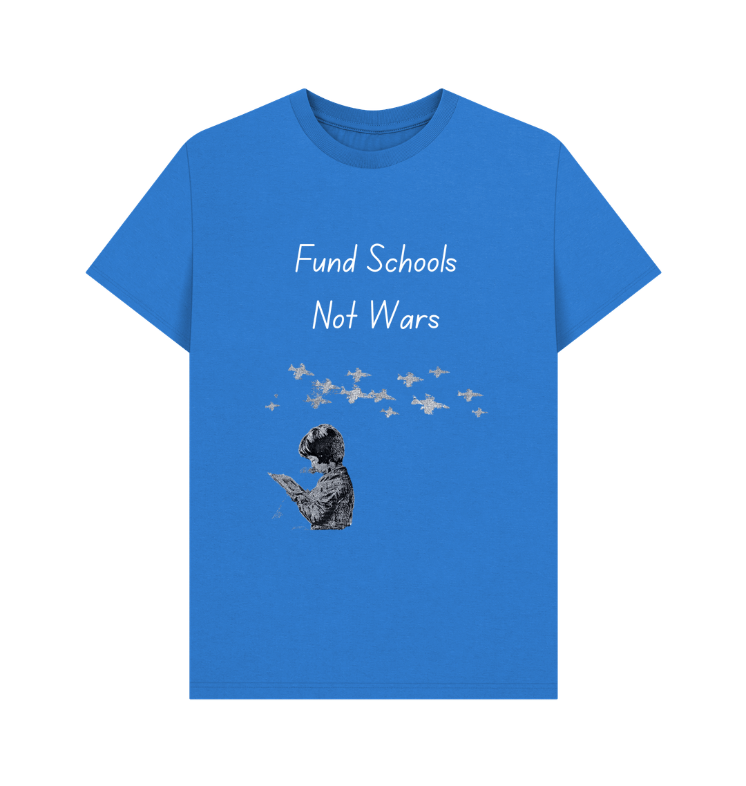 Bright Blue Printed T-shirt Front