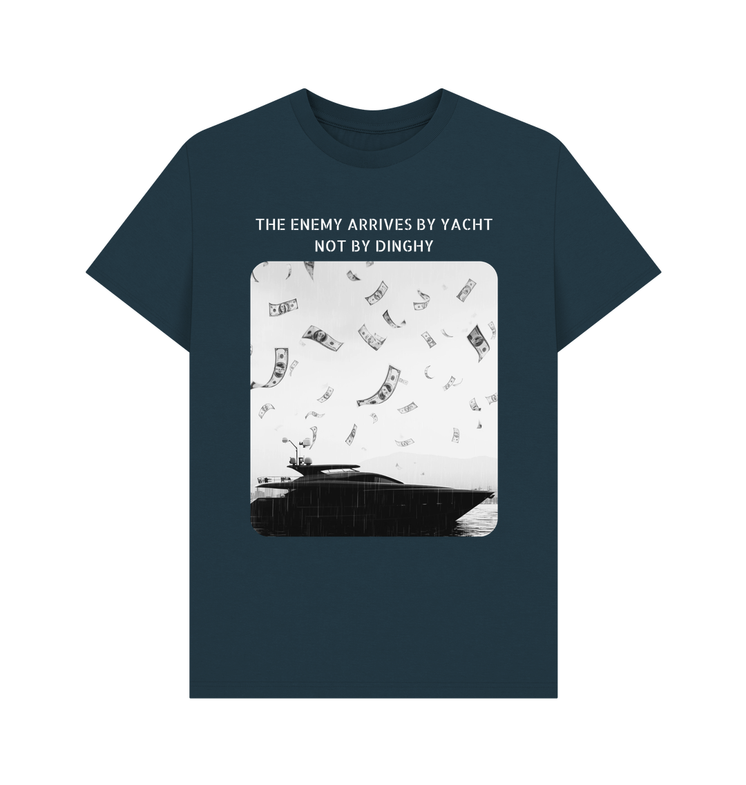 Denim Blue Printed T-shirt Front