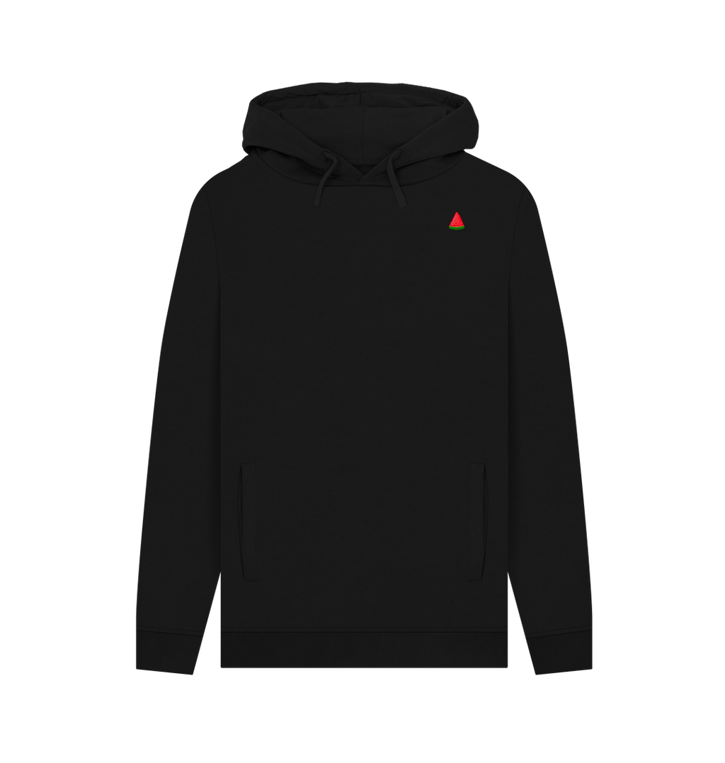 Black Printed Hoody Front