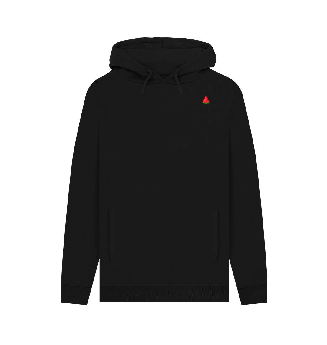 Black Printed Hoody Front