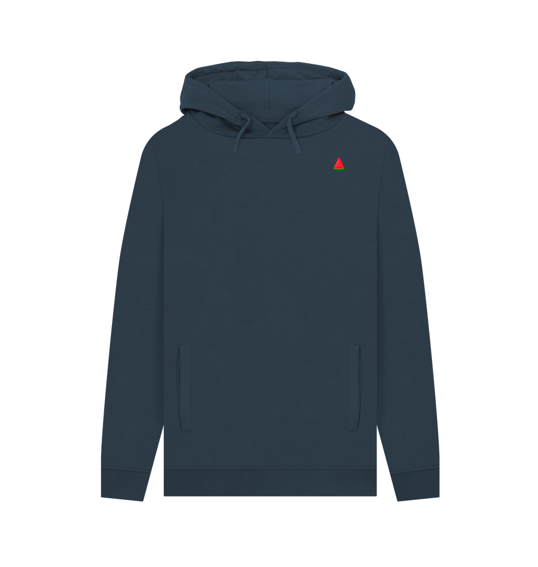 Navy Printed Hoody Front