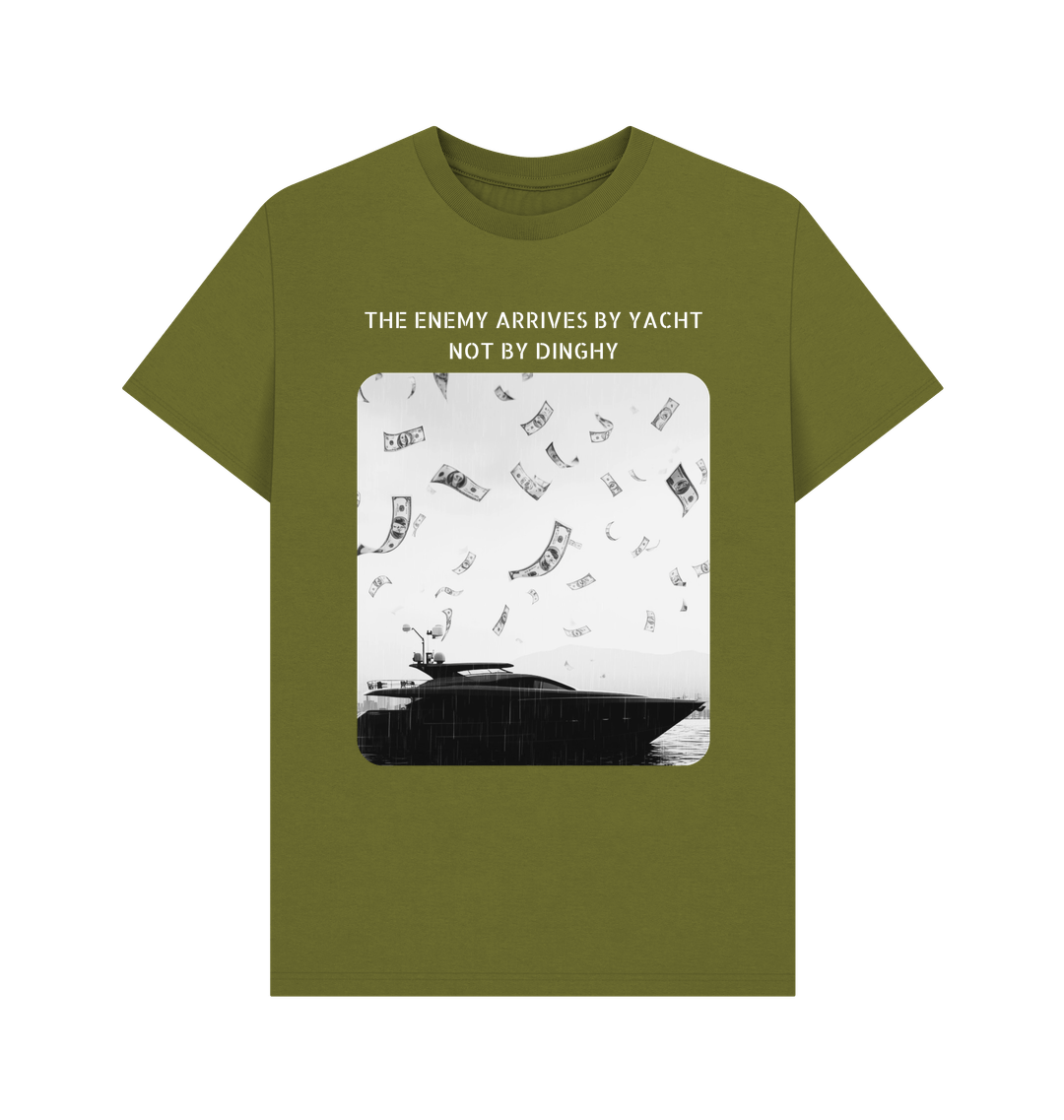 Moss Green Printed T-shirt Front