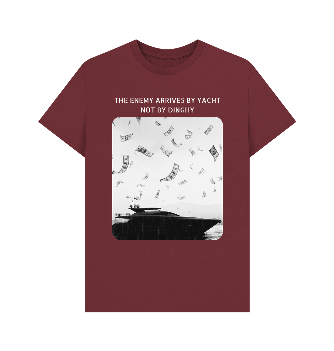 Red Wine Printed T-shirt Front