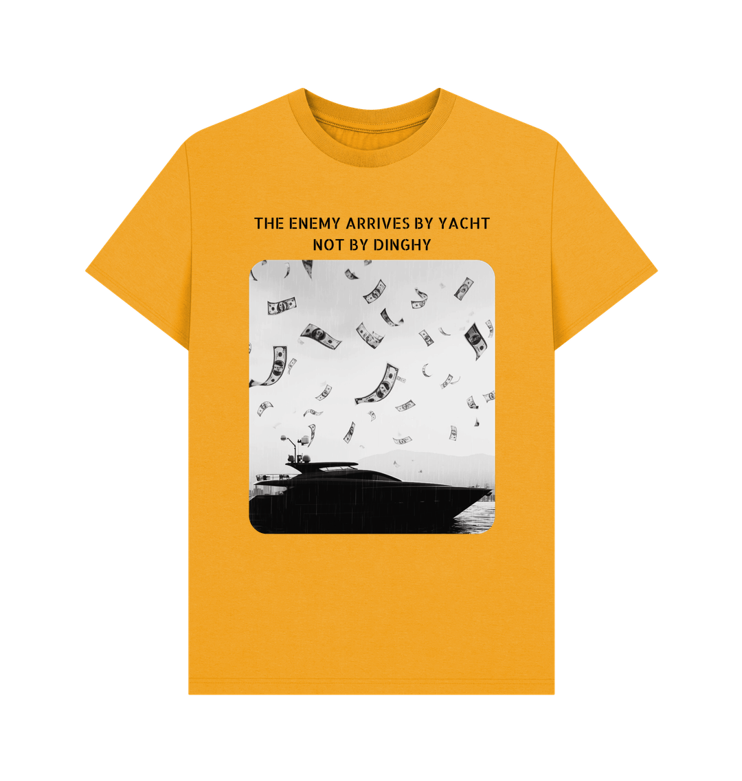 Mustard Printed T-shirt Front